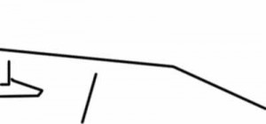 A very simple drawing of a hand using straight lines