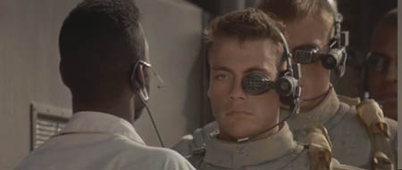 Universal Soldier No Jean-Claude, this is not how to look intimidating. This is how to look after the 200th take and still not getting right.