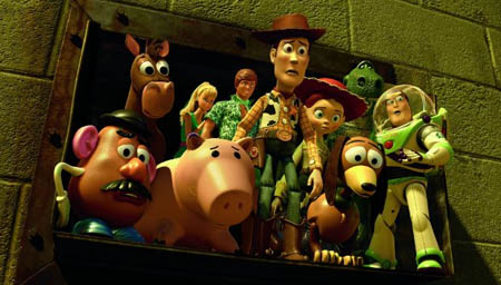 Toy Story 3 Is it only me or does the wall in the background really screm CHEAP TEXTURE? By the way: that's one of their many escapes...